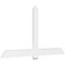 Ekena Millwork Eugene Architectural Grade PVC Gable Bracket, 84"W x 45 1/2"H x 2"D x 6"F, 13/12 Pitch GBP084X46X0206EUG00 - alternate 1